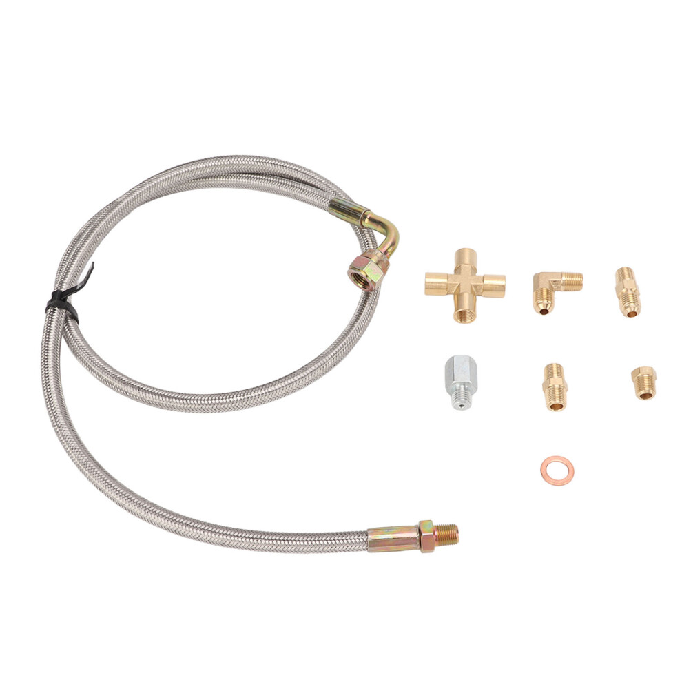Complete Turbo Oil Drain & Feed Line Kit For T3 T4 T04e T60 T70 4981375104899