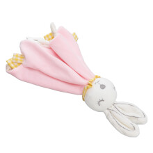 Aprikosenlamm Kuscheltier, Schmusetuch und Sicherheitsdecke für Babys, rosa, 40x32,5 cm