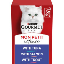 Gourmet Wet Cat Food Mon Petit Pouches Fish 6x50g (6 Pouches)