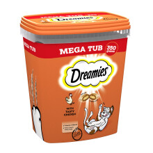 DREAMIES - Chicken Cat Treats - 2x350g - Multipack Snacks 2 Mega Tubs