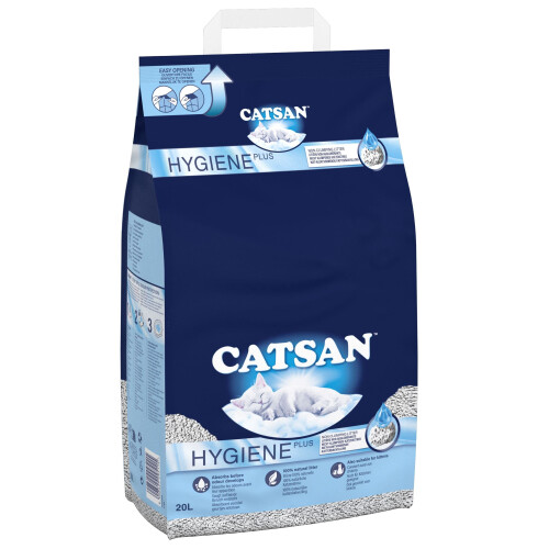 Catsan Catsan Hygiene Plus Cat Litter White, 20L 1