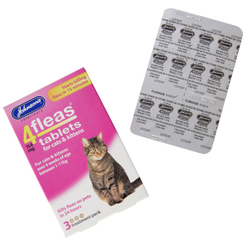 Johnson's Veterinary Johnsons Veterinary Products 4Fleas Tablets for Cats and Kittens, Pack 2