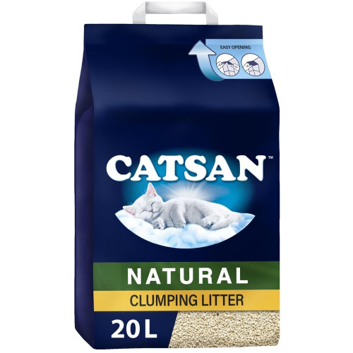 Catsan CATSAN - Natural Clumping Cat Litter - 20 L - Biodegradable Extra Abso 1