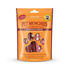 Pet Munchies Chicken and Cheese Dog Treats, Premium Dog Chews with Nat