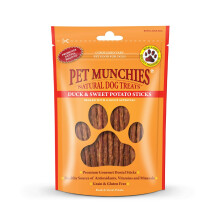 Pet Munchies Duck and Sweet Potato Dog Treats, Healthy Grain Free Dent