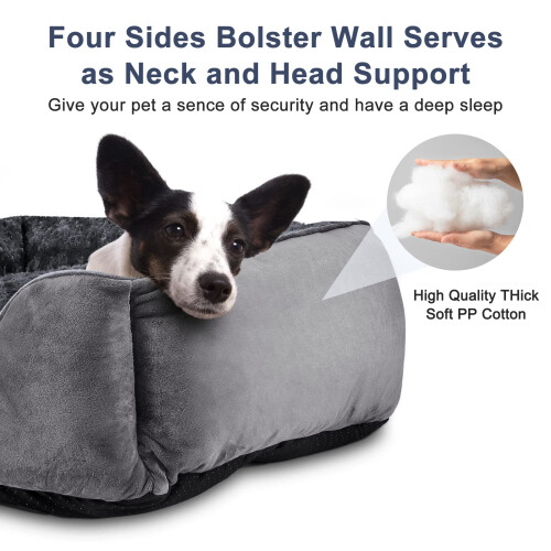 JOEJOY Dog Bed Medium - Washable Rectangle Dog Beds, Anti-Anxiety, Sof 2