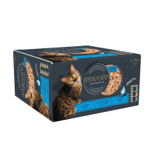 Encore 100% Natural Wet Adult Cat Food, Fish Selection in Broth, 8x70g