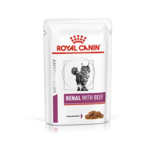 Royal Canin Renal Veterinary Health Nutrition Cat Food Wet Beef 48 x 8
