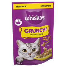 Whiskas Crunch Cat Treats 100 g- Delicious Crunchy Snacks for Cats (Pa
