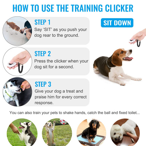 Diyife Dog Clicker, [2 PCS, Multi-Color] Pet Training Clicker with Wri 1