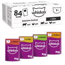 whiskas 1+ Adult Classic Selection in Gravy 84 Pouches, Adult Wet Cat