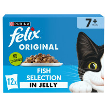 FELIX Original Senior 7+ Fish Selection in Jelly Wet Cat Food 12x85g (