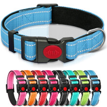 Reflective Nylon Dog Collar with Safety Buckle, Adjustable Pet Collars