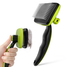 Pecute Cat and Dog Brush, Dog Brushes for Grooming, Self Cleaning Slic