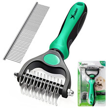 Candure Dematting Comb for Dog and Cat, Pet Grooming Rake and Brushes