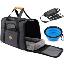 Morpilot Cat Carrier - Airline Approved, Top Opening Portable Dog Bag