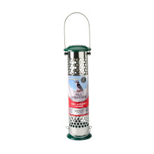 Peckish 60053039 All Weather Suet and Peanut Metal Bird Feeder, Silver