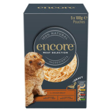 Encore Natural Wet Dog Food, Multipack Meat Selection in Gravy 100g Po