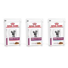 Royal Canin Feline Renal Mix of Tuna, Chicken, Beef Cat Food each 85g