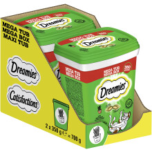 DREAMIES Cat Treats with Catnip Flavour 350g MegaTub Pack of 2