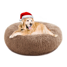 YOJOGEE Calming Donut Dog Bed for Large Medium Dogs, Fluffy Anti Anxie