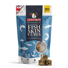 SKIPPER'S Fish Skin Jerky Cubes - Gently Air Dried Dog Treats, Healthy