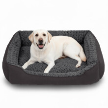 Oiilores Large Dog Sofa Bed Washable, Soft Plush Calming Beds with Non