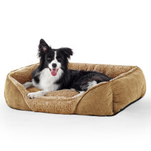 JOEJOY Dog Cat Bed Medium Pet Sofa Bed, Warm Lamb Fleece Medium Dog Be
