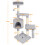 Cat Tree, 112cm Cat Scratching Post for Indoor Cats, Multi-Level Stabl 3