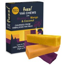 Fuzzl Yak Chews for Dogs Blueberry Mango Coconut 3 Pack - Natural Dog