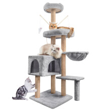 Cat Tree, 145cm Stable Cat Scratching Post for Indoor Cats, Multi-Leve