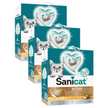 Sanicat - Active Gold argan scented Clumping Cat Litter | Made of natu