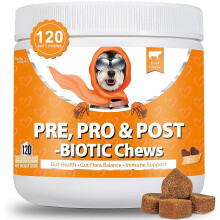 Daily Probiotics for Dogs - 120 Beef Flavored Soft Chews with Natural