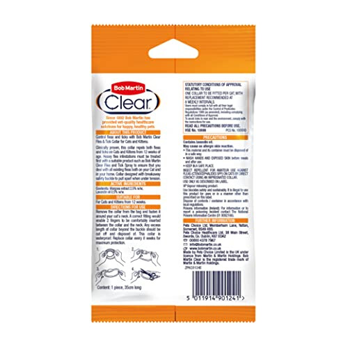 Bob Martin Bob Martin Clear Flea Repellent Collar for Cats and Kittens - Effectiv 1