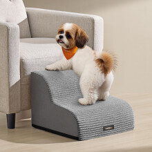 Feandrea 2-Step Dog Stairs, Dog Steps for Bed, Sofa, Waterproof Pet St