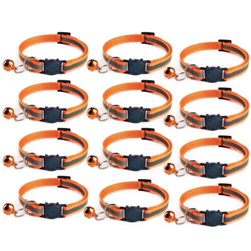 Tafeiya 12x Reflective Design Adjustable Cat Collars More Safety Quick
