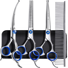 Gimars Heavy Duty Stainless Steel Titanium Coated Pet Grooming Scissor