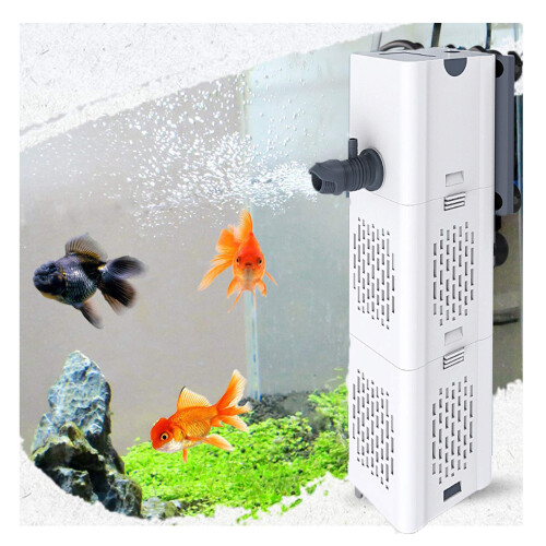 Quiet Fish Tank Filter 4-in-1 Internal Aquarium Filter,500L/H Submersi