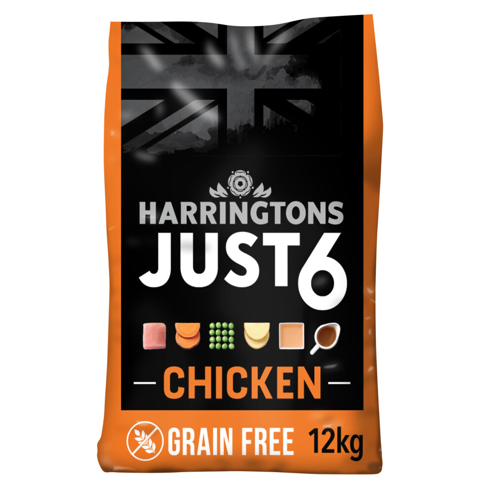 Photos - Dog Food Harringtons Just 6 Complete Grain Free Hypoallergenic Chicken & Veg Dr 