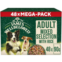 James Wellbeloved Adult Dog Food Mixed Selection in Gravy Pouch 48 x 9