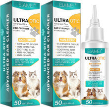 Sanrik Dog Ear Cleaner, Dog Ear Drops for Infection Antibiotics, Non-T