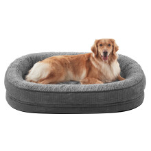 Pawk Extra Large Dog Bed Sofa, XL Four-Sided Neck Pillow Orthopedic Do
