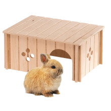 Ferplast 84646099 Wood Home for Rabbits, Without 4646, 33 x 23.6 x 16