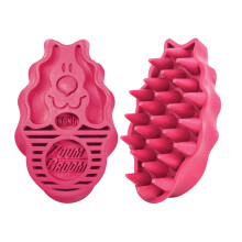 KONG - ZoomGroom Red - Dog Brush for Grooming and Shampooing - For Lar