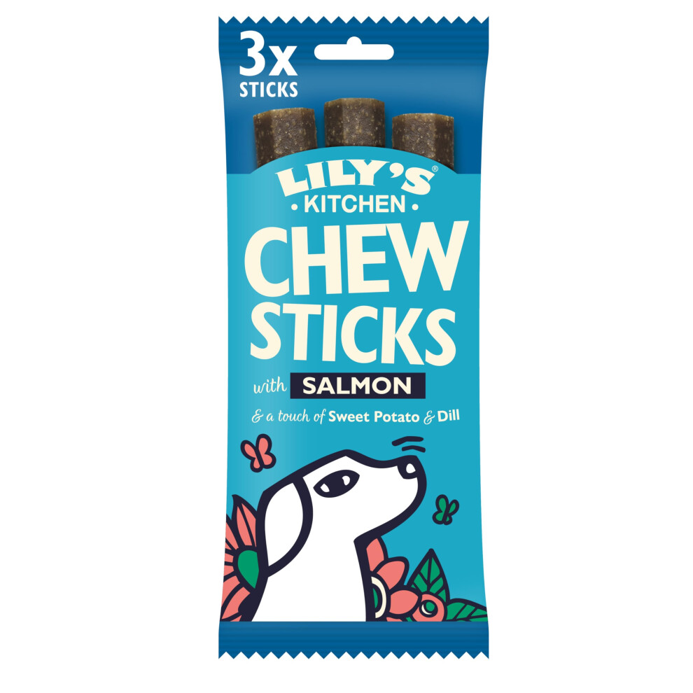 Lily's Kitchen Chew Sticks With Salmon - Grain Free Natural Dental Dog