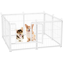 HOMIDEC Dog Pen, 8 Panel Puppy Pen with Door, High 60cm Indoor/Outdoor