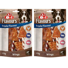 8in1 Triple Flavour Wings chew sticks for dogs - extra-meaty chew snac