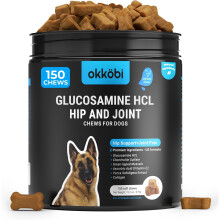 OKKÖBI Glucosamine HCL & Hip and Joint Chews for Dogs - 150 pcs - Adva