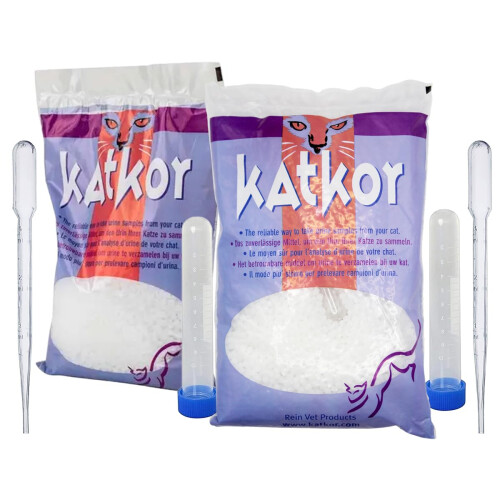 2x KatKor Urine Sampling Kit – Non-Absorbent Cat Litter for Urine Samp