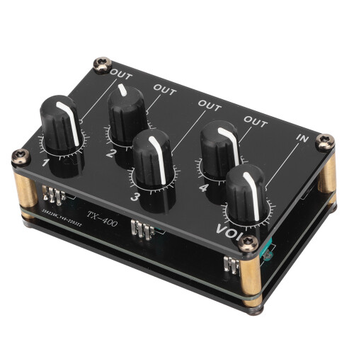 Mini Stereo 4-Kanal-Passivmischer - Geringes Rauschen, Schwarz 2